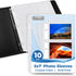 Dunwell 5x7 Photo Sleeves for 3-Ring Binder, (10 Pack) for 40 Pictures, Each Sheet Protector Holds Four 5 x 7 Pictures or Postcards, Acid-Free Pol...