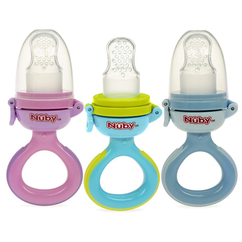 Nuby Twist N' Feed Infant First Foods Feeder with Hygienic Cover: 10M+, Colors May Vary, Multi...