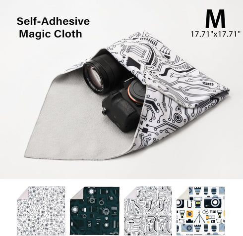 Protective Wrap, Camera wrap, Magic Self-Adhesive Cloth, 17.32"x17.32" Anti-scratch Lens Camera Wrap, Folding, Washable, Lens pouches, Soft cloth ...