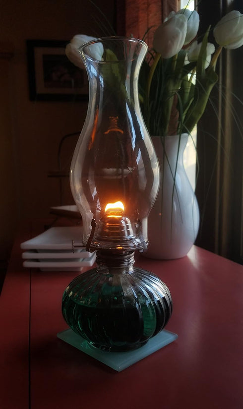 Lamplight ¼ Gallon (32 oz) Ultra-Pure Lamp Oil Green - Liquid Paraffin Oil for Indoor use, sootless, smokeless and odorless, Emergency kit Green...
