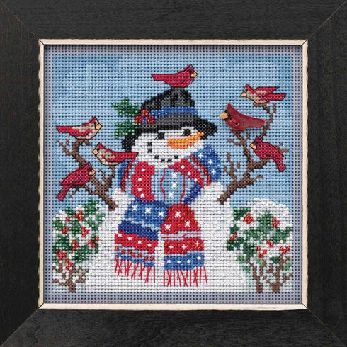Winter Welcome Beaded Counted Cross Stitch Kit Mill Hill Buttons & Beads 2019 Winter Series MH141931...