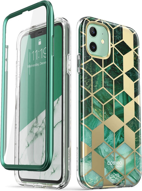 i-Blason Cosmo Series Case for iPhone 11 (2019 Release), Slim Full-Body Stylish Protective Case with Built-in Screen Protector, Prasio, 6.1''...