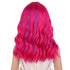 Kids Hot Pink Mixed Purple Wig Child Short Pink Purple Wig with Air Bangs Purple Pink Wavy Curly Wig for Girls Heat Resistant Synthetic Wig with W...