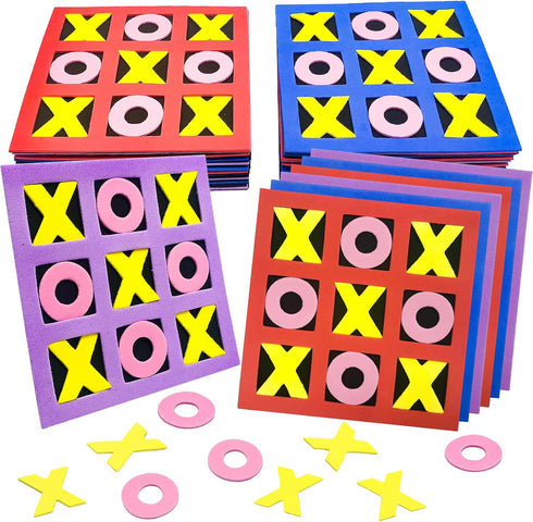 Tic Tac Toe (Pack of 24) 5"x5" Foam Tic-Tac-Toe,Mini Board Game for Kids,Children's Indoor Party Game,Birthday Party Favors,Goody Bag Stuffers,Yea...