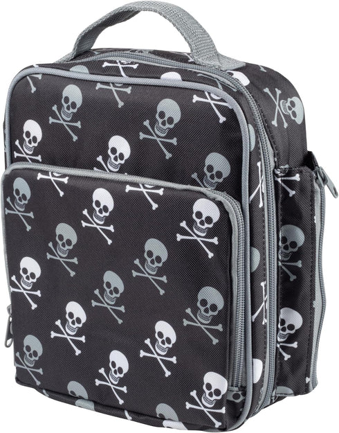 Kids Insulated Lunch Box w Snack Pocket & Water Bottle Holder (Pirate) -Boys or Girls Back to School Lunchbox Tote Keeps Food Hotter or Colder Lon...