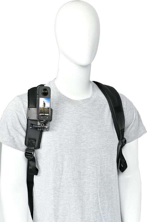 Action Camera Accessory Kit Chest Strap Mount +Head Strap Mount+Wrist Strap+ Backpack Clip Mount for Insta360 X4, X3, One RS, Ace Pro, Ace, GoPro ...
