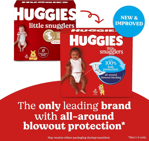 Huggies Newborn Diapers, Little Snugglers Baby Diapers, Size Preemie (up to 6 lbs), 30 Count...