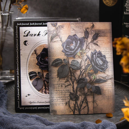 180Pcs Dark Fantasy Scrapbook Paper, Vintage Gothic Journal Ephemera Pack, Junk Journal Supplies for Scrapbooking Kit, with Glue Tape...