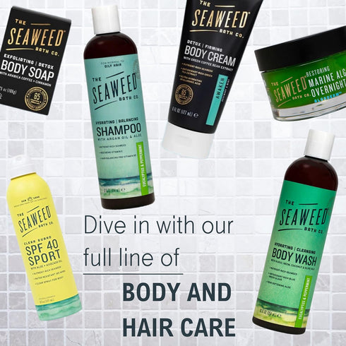 The Seaweed Bath Co. Hydrating In-Shower Body Conditioner, 8 Ounce, Coconut Water Scent, With Natural Bladderwrack Seaweed, Vegan, Paraben Free...