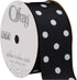 Offray 945889 1.5" Wide Grosgrain Ribbon, Black and White Polka Dot, 3 Yards...