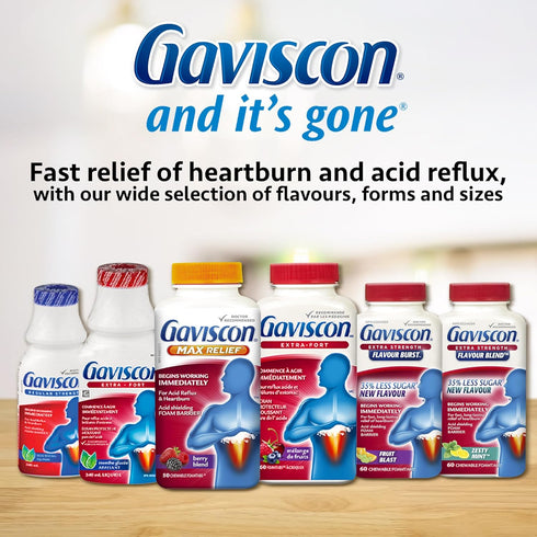 Gaviscon Extra Strength Peppermint 60 Tablets...