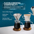 Glass Range Coffee Server For Pour Over Coffee & Tea - 800ml/27oz Ovalware Microwave Safe & Heatproof 2.5mm Thick Glass Body...