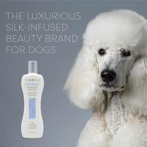 BioSilk for Dogs Silk Therapy Moisturizing Shampoo | Best Moisturizing Shampoo for All Dogs And Dogs With Dry, Itchy, and Sensitive Skin | 12 Oz D...