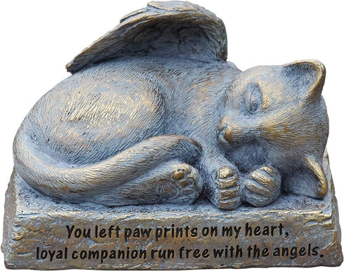 Roman Garden - Cat with Wings Garden Statue, 6H, Garden Collection, Resin and Stone, Decorative, Memorial Gift, Garden Gift, Home Outdoor Decor, D...