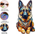 Wooden Puzzles for Adults, German Shepherd Dog Wooden Jigsaw Puzzles for Adults, Unique Animal Shape Wood Cut Puzzles for Puzzle Lovers, Birthday ...