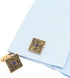 Square Enamel Cufflinks for Men Gold Plated Retro Patterns Men's Cuff Link Set for Wedding Shirt Party Business Birthday Anniversary Dress...