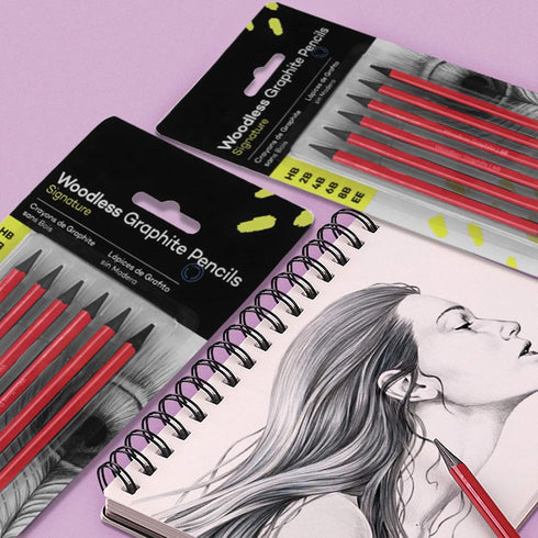 ITODA Professional Charcoal Pencils Drawing Set, Sketch HB, 2B, 4B, 6B, 8B, EE Blending Coloring Book Pencils Graphite Pro Artist Students Beginne...