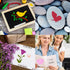 60 Reusable Flower Stencils for Painting on Wood and Canvas Sunflower Leaf Rose Bee Bird Stencil Small Craft Stencils 3x3 Inch Paint Stencils for ...