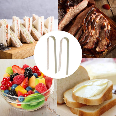 100 PCS Mini Bamboo Tongs 4 Inch Long Toast Tongs Disposable Wooden Tongs Toast Catering Buffet Tongs for Toast Bread Pickles Tea Home Use...