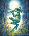 Posterizer 1 pcs-whimsical forest scene-frog playing music 5-Art for Animal Lovers-Fantasy & Fiction Art-Gift for Daughter, Son, Kids- unframed wa...