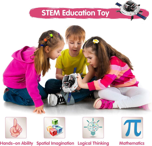 Solar Robot Toys 6 in 1 STEM Learning Kits Educational Space Moon Exploration Fleet Building Experiment Toys DIY Solar Power Science Gift for Kids...