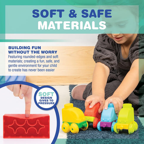 UNiPLAY Build Your Own Car Set, Building Block Car Toys for Motor Development, Sensory Learning, Educational Toy for 3 Years Old and Up (24 Piece-...