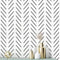 Erfoni Black and White Peel and Stick Wallpaper Modern Herringbone Contact Paper Bathroom 17.7inch x 78.7inch Geometric Removable Wall Paper Peel ...