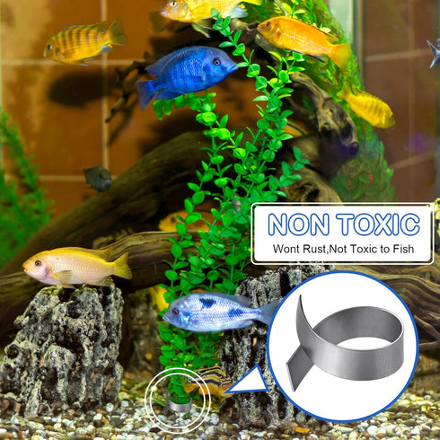 Aquarium Plant Over Weight Anchor about 15 Pcs Plant Weights Anchors for Fish Tank 5 Inch Can Cut Metal Strips 250g Weight Anchor for Live Plants ...