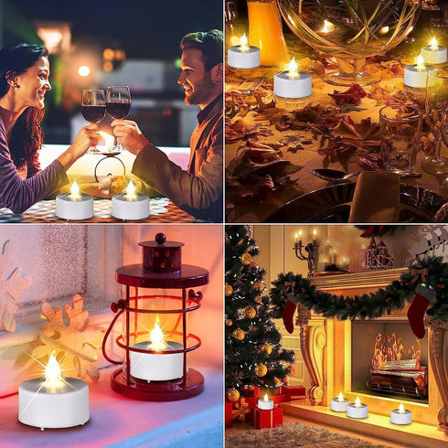 LED Tea Light flameless Candles: 24PACK with Remote Control Candle,Long Lasting 300+Hours,Battery Operated LED Tealights for Home Decoration Seaso...