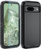 for Google Pixel 8A Case, with HD Tempered Glass Screen Protector, Heavy Duty Shockproof Drop Protective Rugged Tough Durable Phone Cover (Black-a...