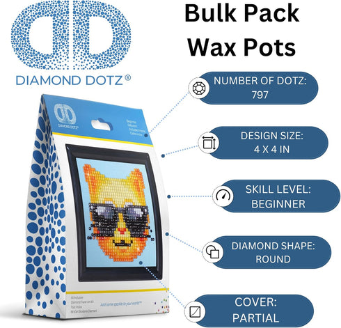 DIAMOND DOTZ Kool Kat DD Kit with Frame Diamond Painting Artwork Kit......