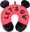 Disney Mickey Mouse Travel Pillow 'Let's Go' Portable Neck Pillow, Black and Red...