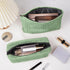MAGEFY Makeup Bag 2 PCS Corduroy Make up Bag for Purse Travel Cosmetic Bag for Women Small Makeup Pouch Cute Makeup Brush Bag Preppy Stuff Travel ...