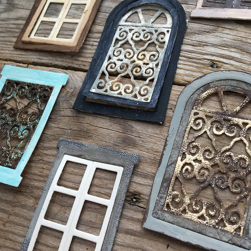 Door Window Cutting Die Cuts, DIY Crafts Template Door Window Scrapbook Cards Cutting Dies Cut Stencils for DIY Embossing Card Making Decorative P...