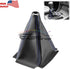 Universal Shift Knob Shifter Boot Cover Black with Blue Stitches PVC Leather MT at Sport PVC Leather...