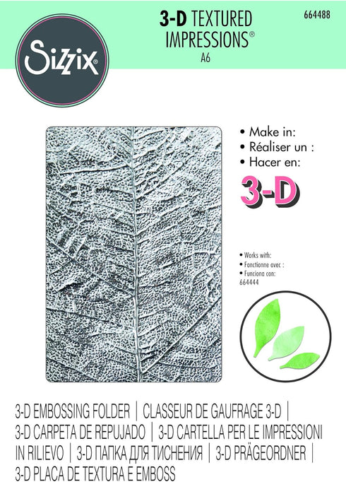 Sizzix 3-D Textured Impressions Embossing Folder, Multicolor...