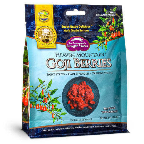 Dragon Herbs Heaven Mountain Goji Berries 8 oz. (227g), moist, fight stress, gain strength, eye vision tonic, all natural ingredients...