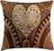 Ambesonne Steampunk Throw Pillow Cushion Cover, Grungy Background with Close up Image of Heart Form and Rivets Robotics Theme Print, Decorative Sq...