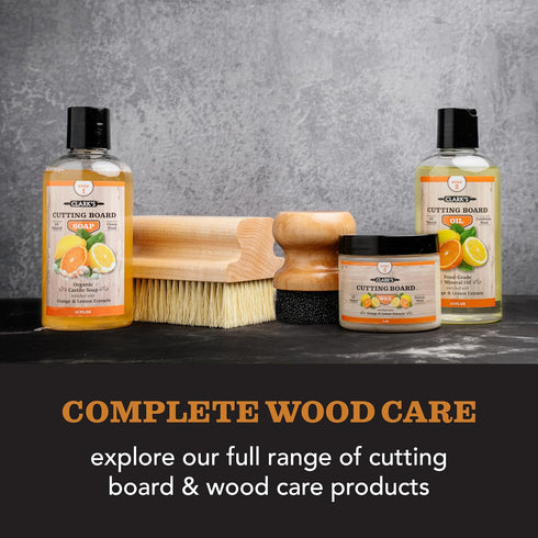 CLARK'S Food Grade Mineral Oil & Wax Applicator for Round Wood Cutting Board, Butcher Blocks, Bamboo, and Utensils – USA Maple Construction...