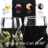Dragon Glassware Stemless Wine Glasses - 16 oz Clear Short Wine Glasses Set of 2 with Finger Indentations - Aerates Naturally...