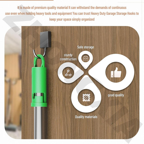 4 Pack Heavy Duty Garage Storage Hooks for EGO Power Multihead System Attachments/Wall Mount/Ego Tool Wall Mount/Tool Storage to Organize Tools/Po...