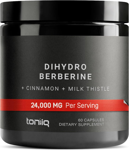 Ultra Concentrated Dihydroberberine Supplement - 24,000 mg per Serving with Ceylon Cinnamon & Milk Thistle Extract - 200mg GlucoVantage - 5X More ...