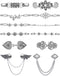 Tornito 12Pcs Vintage Sweater Shawl Clips Retro Cardigan Collar Shirt Waist Clip Dresses Chain Clip Antique Flowers Pattern Brooch Pins Clip for W...
