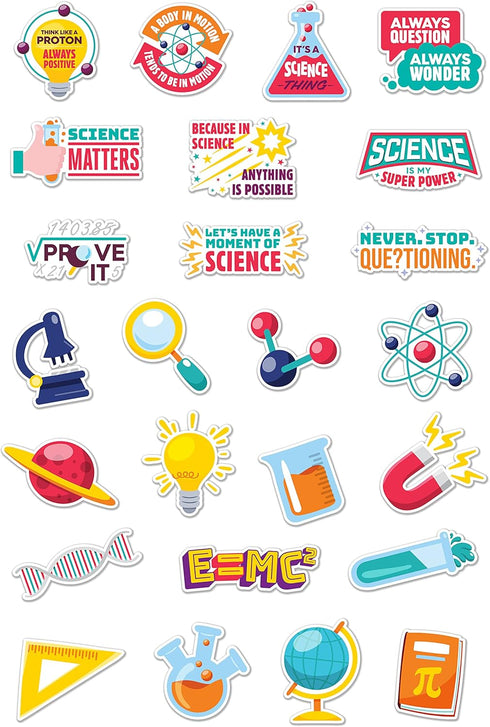 Laminated Science Classroom Bulletin Board Decorations - 25 pcs - Printed Both Sides...