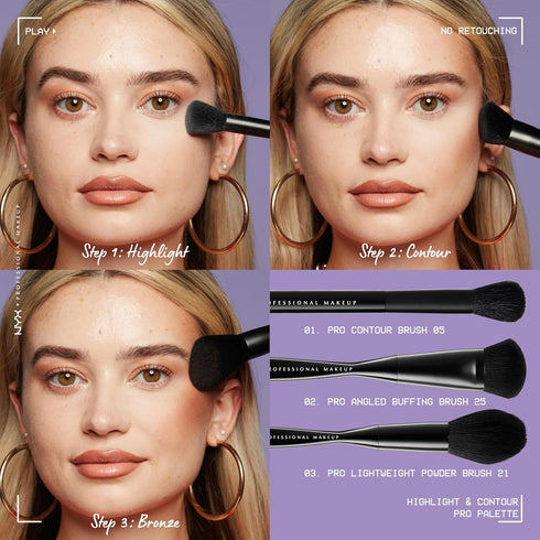 NYX PROFESSIONAL MAKEUP Highlight & Contour Pro Palette...
