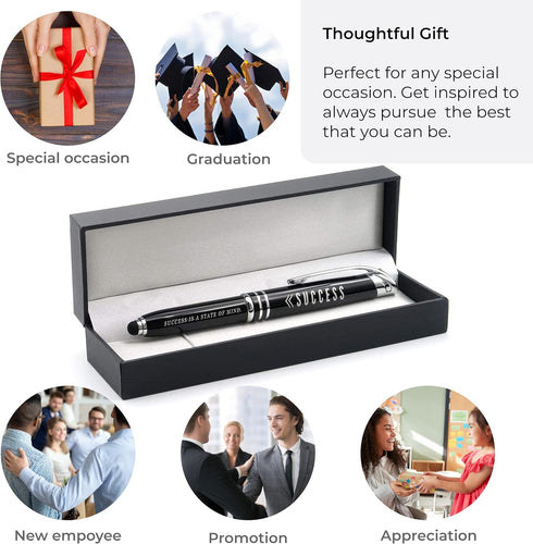 Inkstone Success Motivational Business Penlight with Illuminated Writing Tip and Stylus...