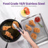 18/8 Stainless Steel Kitchen Tong: U-Taste 9 inch Heat Resistant Cooking Tong with Sturdy Metal Tips & Non Slip Silicone Handle & Smooth Locking f...