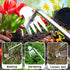 Weed Puller Tool, Stainless Steel Manual Weeding Tool, 2024 New Weeding Tool, 4-Tooth Gardening, Easily Remove Weeds from Plants, Yards,Farms,Gard...