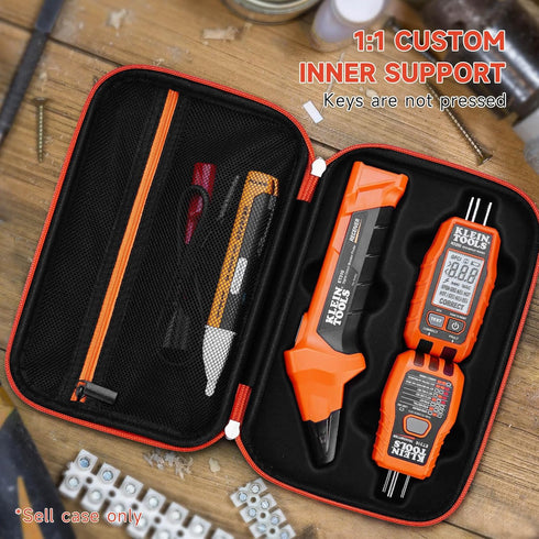 Hard Case, Storage Box for Klein Tools ET310 AC Circuit Breaker Finder, 80041 Outlet Repair Tool Kit and RT250 Integrated GFCI Receptacle Tester A...