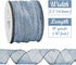 HUIHUANG Blue Wire Ribbon 2.5 inch Metallic Crinkle Dusty Blue Wired Ribbon for Bows Making Gift Wrapping Wreaths Holiday Home Decor DIY Crafts Ch...